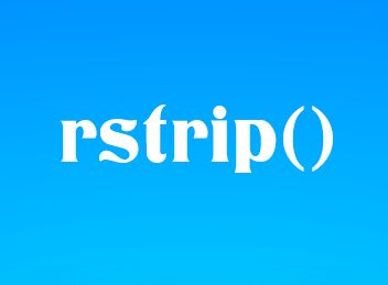 Метод rstrip()