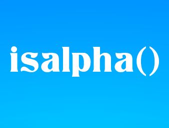 Метод isalpha()